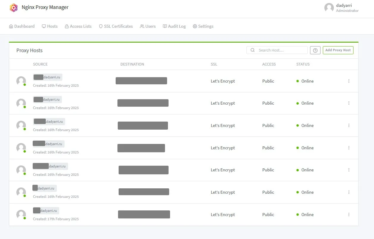 Nginx Proxy Manager